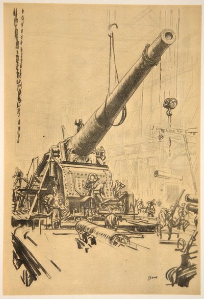 Mounting a great gun, illustration from 