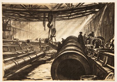Moving heavy gun tubes, illustration from 