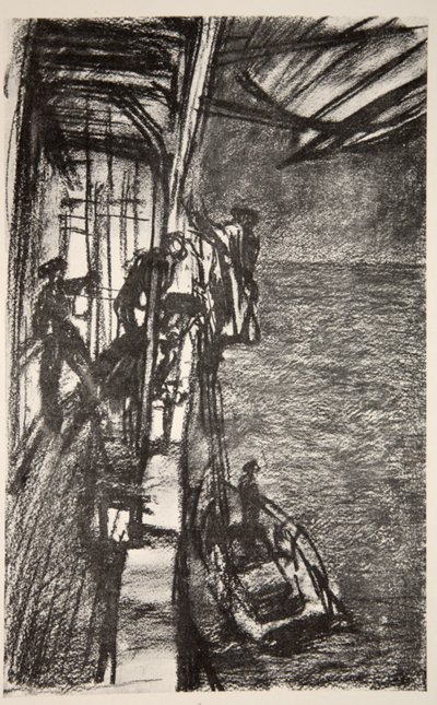 Off Havre: taking the pilot aboard a hospital ship, illustration from 