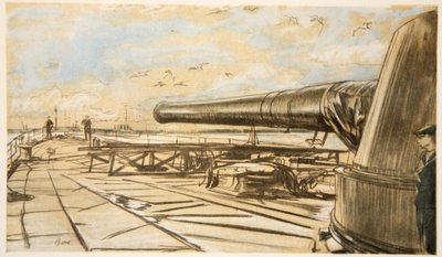 On a Battleship: Gun Turret, Illustration from 