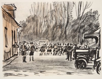 Scottish Pipers, illustration from 