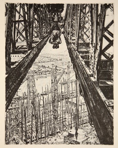 Shipyard seen from Big Crane, illustration from 