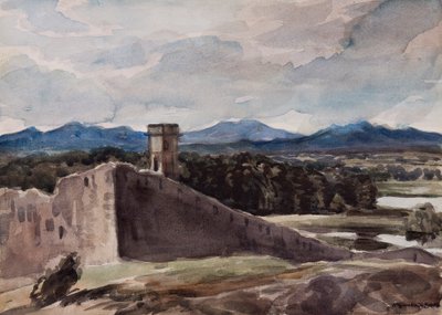 Spain: Walls of Gerona by David Muirhead Bone