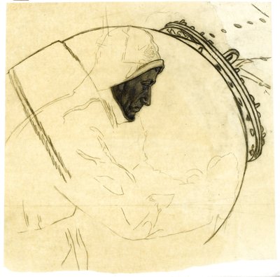 Study for Winter Mine-Laying off Iceland, c.1942, cat 5 by David Muirhead Bone