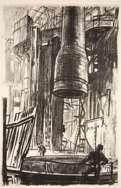 The Gun Pit: A Gun Jacket Entering the Oil Tank, Illustration from 