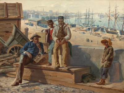Black Boys on the Quayside by David Norslup