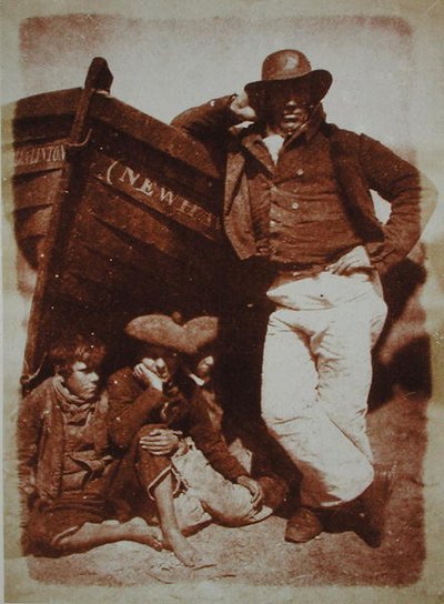 A Newhaven Fisherman and Boys, c.1843-47 by David Octavius and Adamson Robert Hill