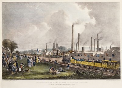 View at St. Rollox Looking South East; Opening of the Glasgow and Garnkirk Railway by David Octavius Hill