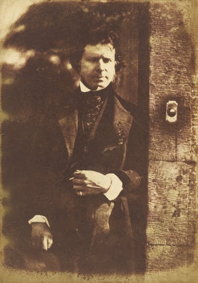 David Octavius Hill at the Gate of Rock House, Edinburgh by David Octavius Hill and Robert Adamson