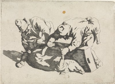 Men with a Slaughtered Pig by David Pièrre Giottino Humbert de Superville