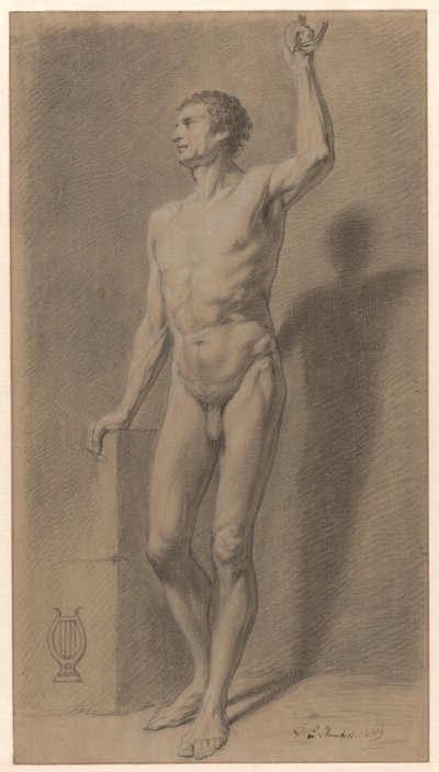 Standing Male Nude; Academy Study by David Pièrre Giottino Humbert de Superville