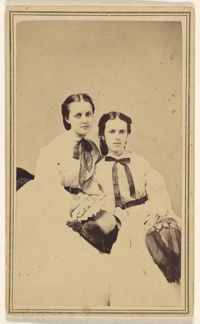 Two Unidentified Young Women, Seated by David R.H. Hoag and Quick
