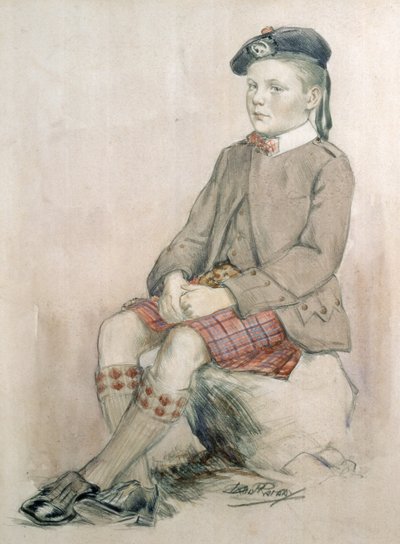 Prince of Wales, later Edward VIII, aged 8, wearing Royal Stuart Tartan by David Ramsay