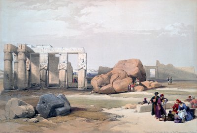 Fragments of the Great Colossi, at the Memnonium, 19th century by David Roberts, Louis Haghe
