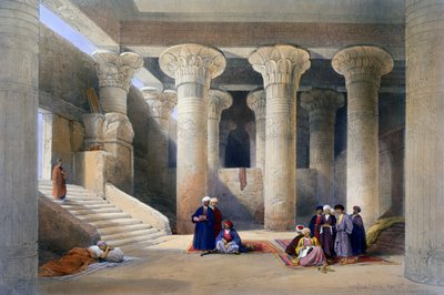 Interior of the Temple at Esna, Upper Egypt by David Roberts, Louis Haghe