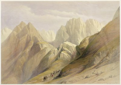 Ascent of the Lower Range of Sinai, February 18th 1839, Plate 114 from Volume III of 