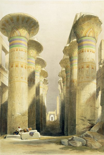 Central Avenue of the Great Hall of Columns, Karnak by David Roberts