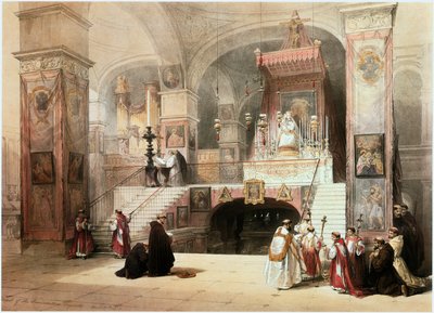 Chapel of the Annunciation, Nazareth, Israel by David Roberts