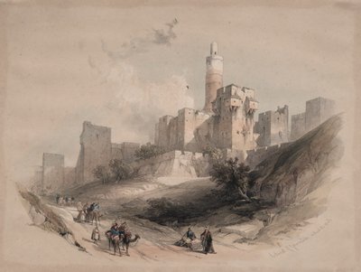 Citadel of Jerusalem, Without the Walls, Tower of David by David Roberts