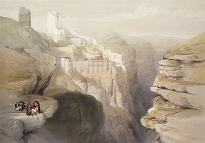 Convent of St. Saba, April 4th 1839, plate 51 from Volume II of 