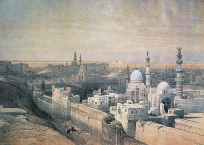 Egypt, Cairo, Lithograph from 1839 by David Roberts