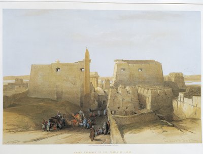 Egypt, Temple at Luxor, engraving by David Roberts