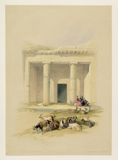 Entrance to the Caves of Bani Hasan, from Egypt and Nubia, Vol.1 by David Roberts