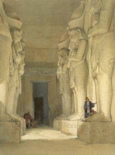 Excavated Temple of Gysha, Nubia, from Egypt and Nubia, Vol.1 by David Roberts