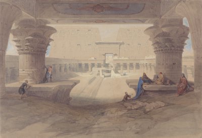 From under the Portico of the Temple of Edfu, Upper Egypt by David Roberts
