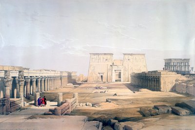 Grand Approach to the Temple of Philae, Nubia, 19th century by David Roberts