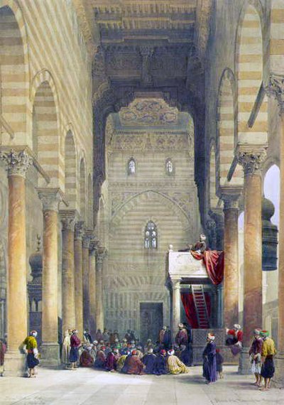 Interior of Mosque of the Metwalys by David Roberts