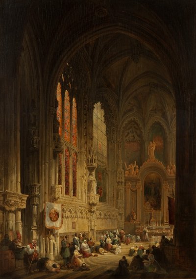 Interior of a Cathedral, 1822 or 1829 by David Roberts