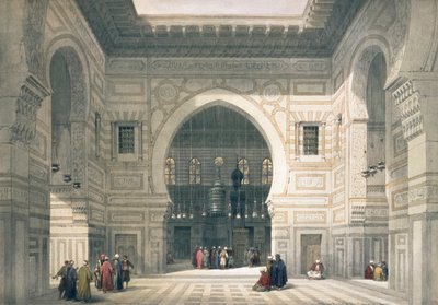 Interior of the Mosque of Sultan Hassan, Cairo, Egypt by David Roberts