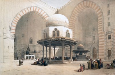 Interior of the Mosque of the Sultan al-Ghuri, Cairo, Egypt by David Roberts