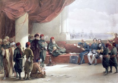 Interview with the Viceroy of Egypt at his palace, Alexandria, Egypt, May 12th 1839, 19th century by David Roberts