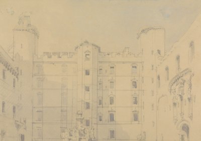 Linlithgow Palace Courtyard, West Lothian by David Roberts