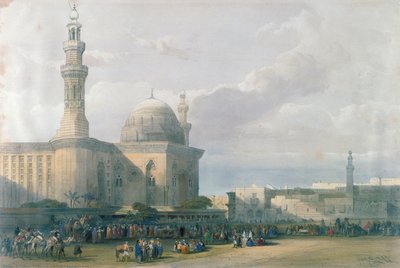 Mosque of the Sultan Hasan from the Great Square of Rumeyleh, Cairo, from Egypt and Nubia, Vol.3 by David Roberts