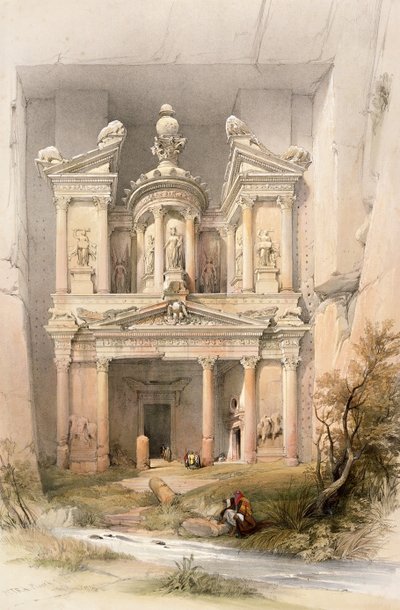 Petra, March 7th 1839, Plate 92 from Volume III of 