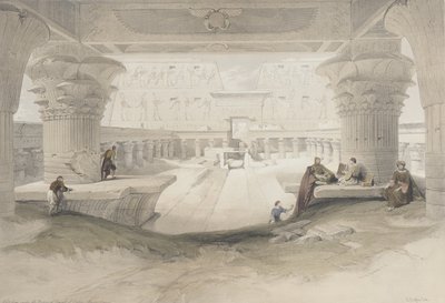 Portico of Temple of Edfu by David Roberts