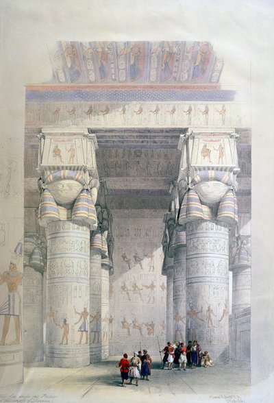 Portico of the Temple of Dendera, 19th century by David Roberts