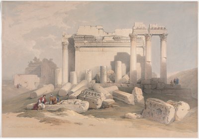 Ruins of the Eastern Portico of the Temple of Baalbec by David Roberts