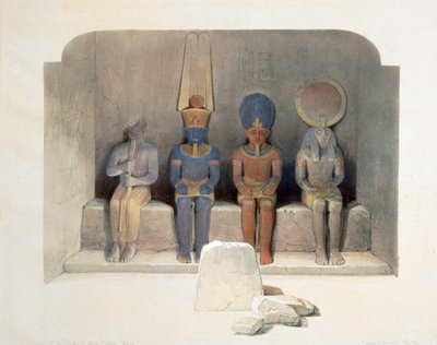 Sanctuary of the Temple of Abu Simbel, Egypt by David Roberts