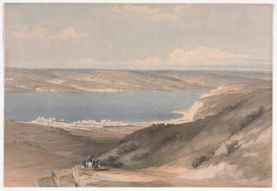 Sea of Galilee at Genezareth Looking Towards Bashan by David Roberts