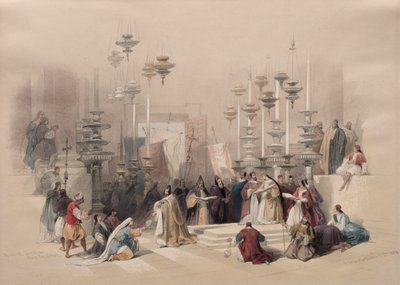 Stone of Unction, Holy Sepulchre by David Roberts