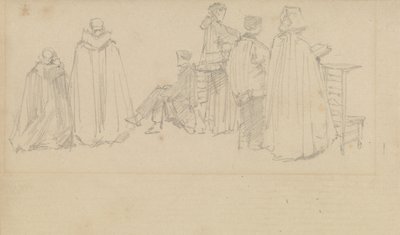 Studies of Figures in a Church by David Roberts