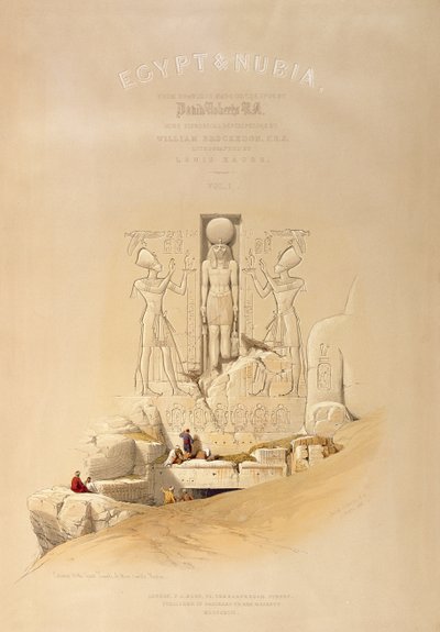 The Entrance to the Great Temple of Aboo Simble, Nubia, titlepage of Volume I of 