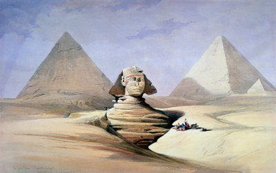 The Great Sphinx and Pyramids at Giza by David Roberts
