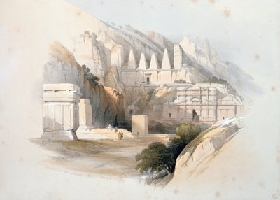 The Necropolis, Petra by David Roberts