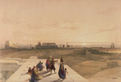 The Ruins of Karnak from the West, from Egypt and Nubia, Vol.1 by David Roberts