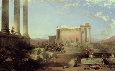 The Ruins of the Temple of the Sun at Baalbec, 1861 by David Roberts